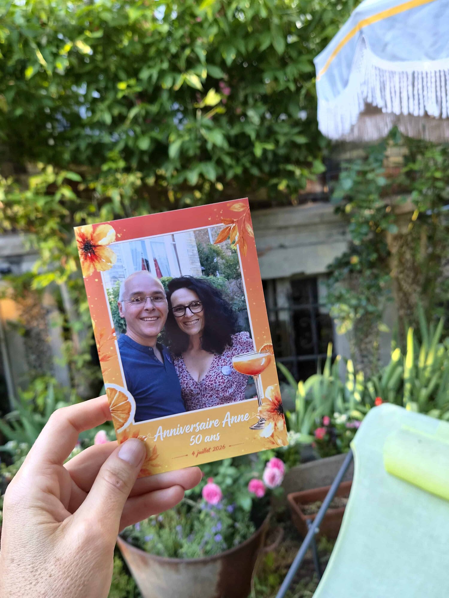 Tirage photobooth personnalisé pour l’anniversaire des 50 ans d’Anne à Villemomble