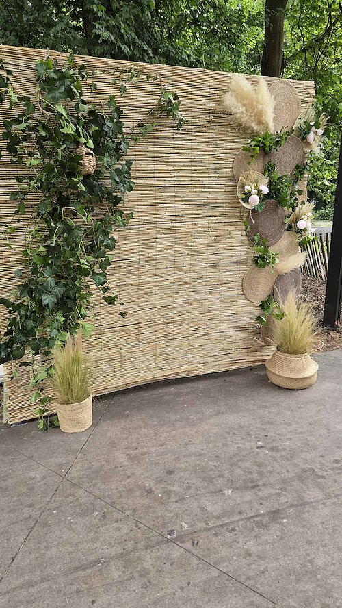 Détail du décor bohème pour le photobooth installé au Bois est à Nous à Tremblay-en-France