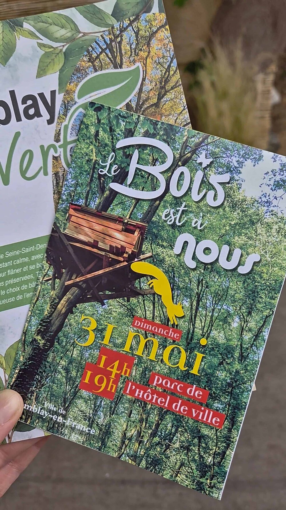 Flyer de l'événement le Bois est à Nous à Tremblay-en-France