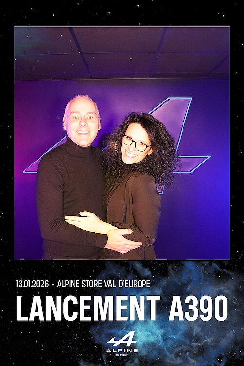 Impression photo avec identité visuelle Alpine remise aux invités en Seine-et-Marne