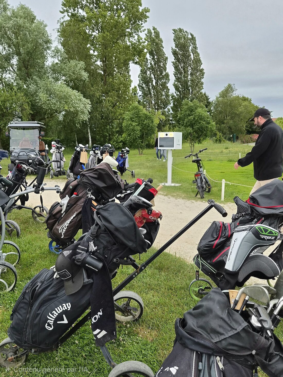 Photobooth installé près du départ du parcours de golf à Crécy-la-Chapelle.